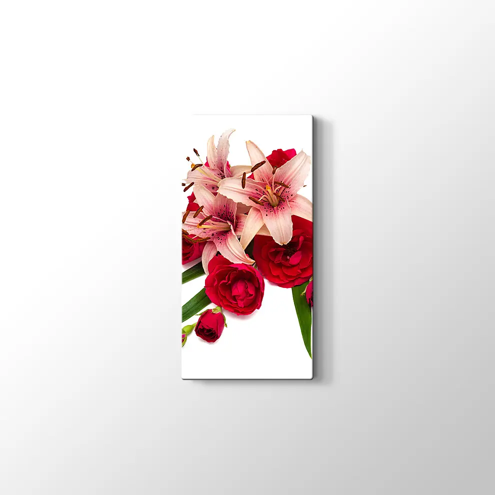 Zambaklar ve Güller Kanvas Tablo