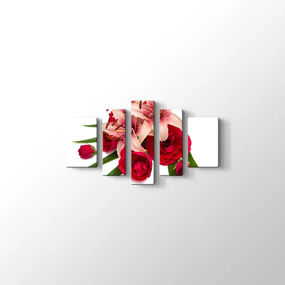 Zambaklar ve Güller Kanvas Tablo