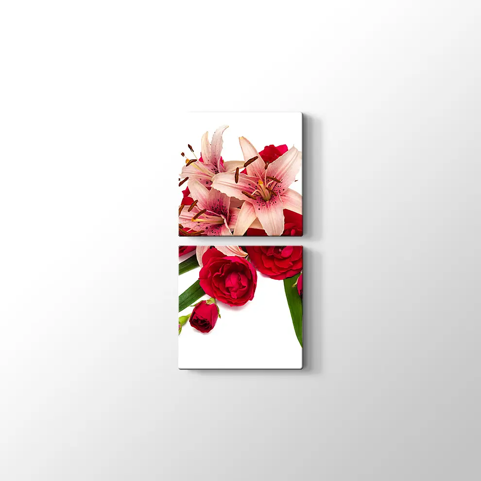 Zambaklar ve Güller Kanvas Tablo