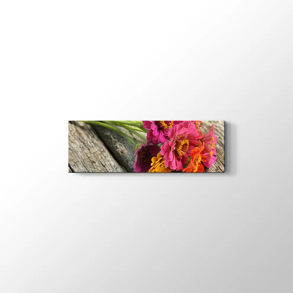 Pembe Papatya Kanvas Tablo