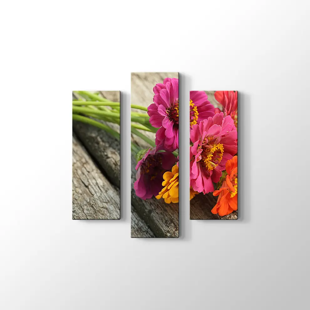 Pembe Papatya Kanvas Tablo