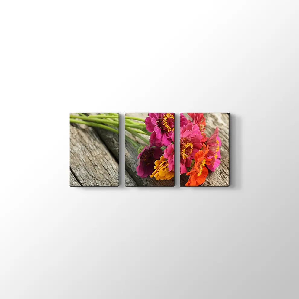 Pembe Papatya Kanvas Tablo