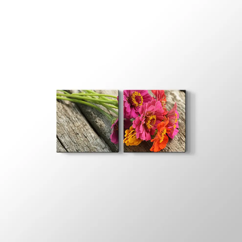 Pembe Papatya Kanvas Tablo