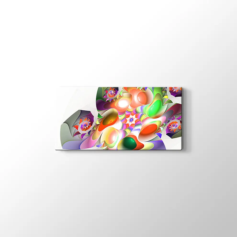 Renkli Desenler Kanvas Tablo