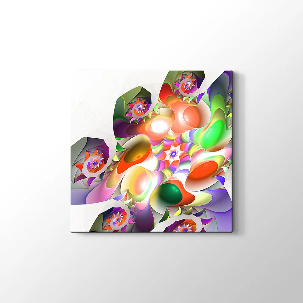 Renkli Desenler Kanvas Tablo