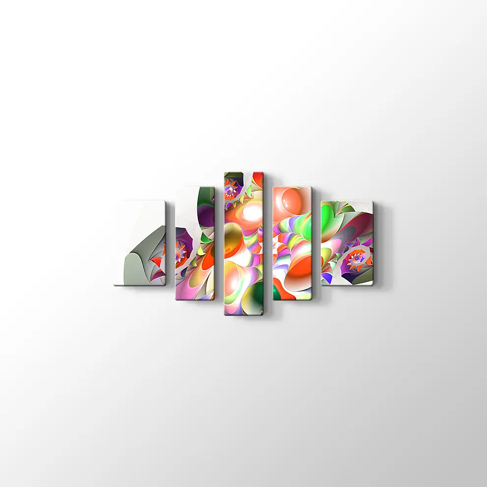 Renkli Desenler Kanvas Tablo