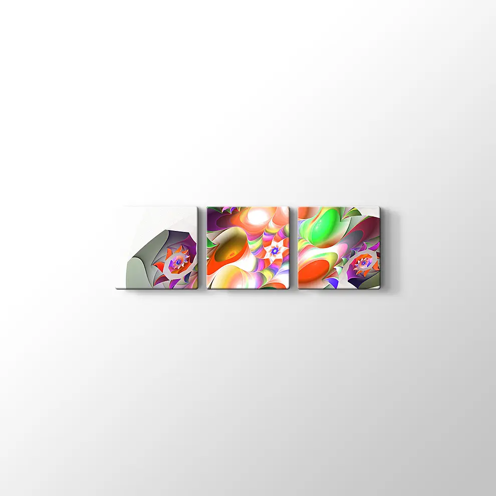 Renkli Desenler Kanvas Tablo