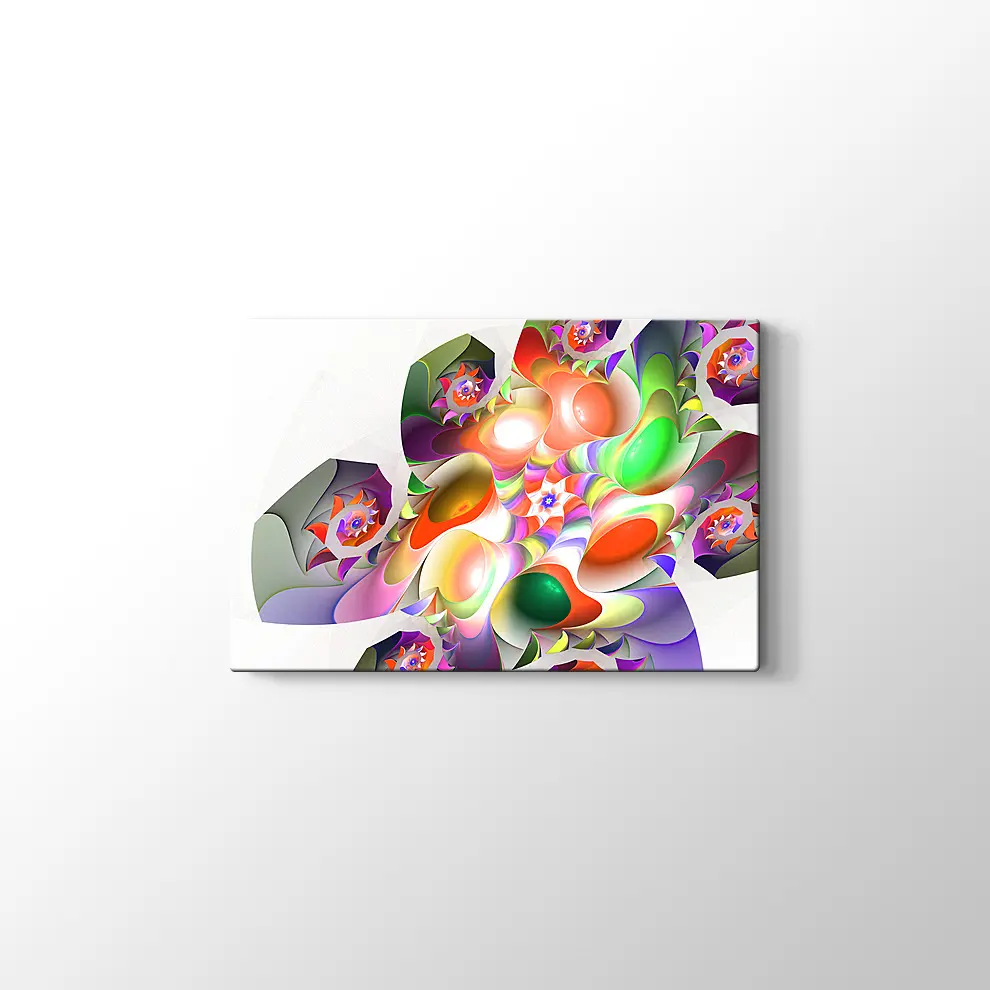 Renkli Desenler Kanvas Tablo