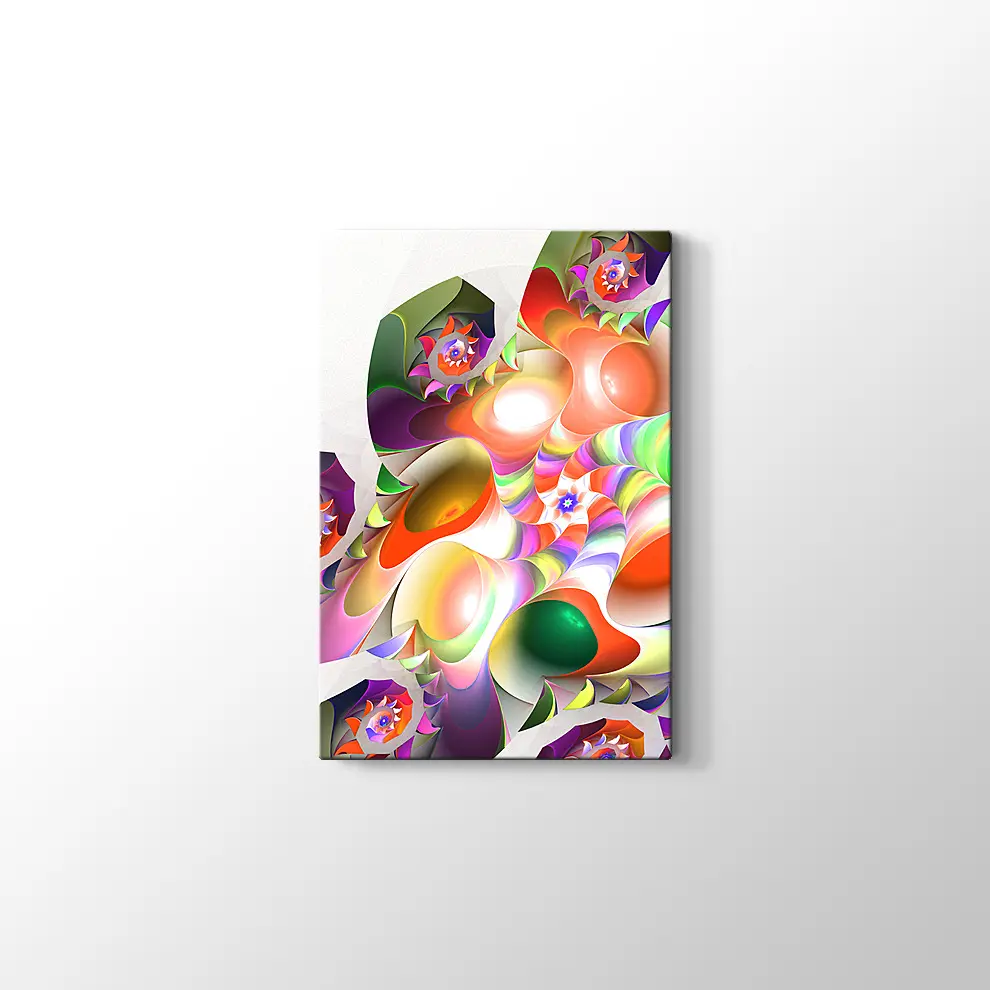 Renkli Desenler Kanvas Tablo