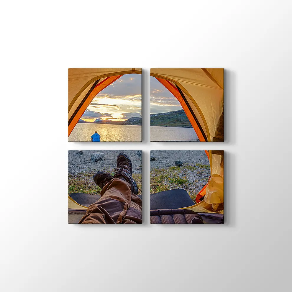 Kuzey İsviçre'de Kamp Tablosu