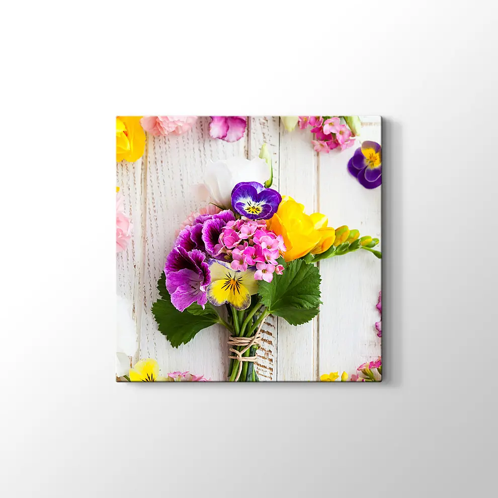 Bir Demet Çiçek Kanvas Tablo