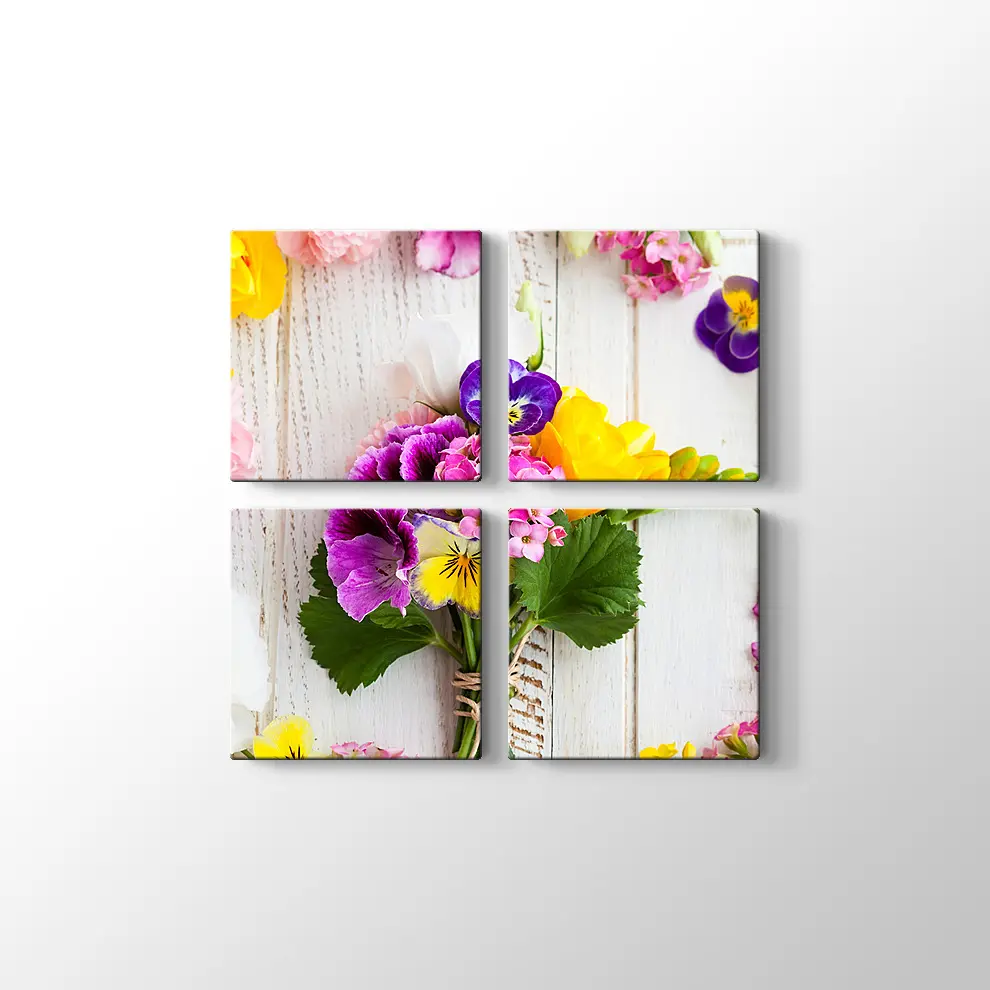 Bir Demet Çiçek Kanvas Tablo