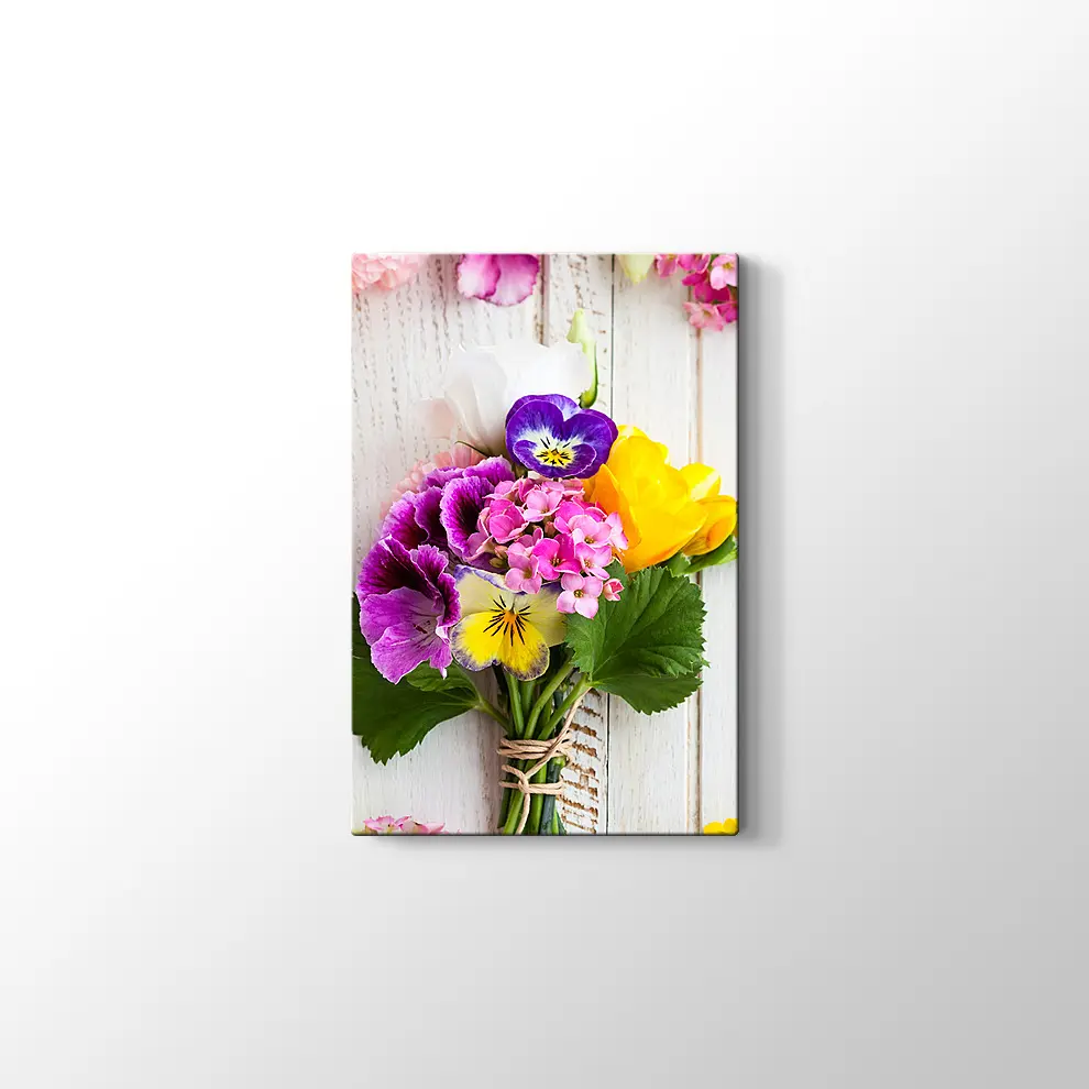 Bir Demet Çiçek Kanvas Tablo