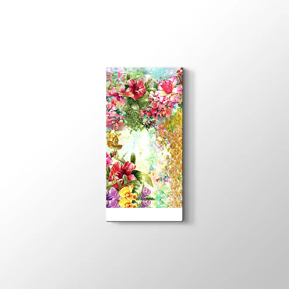 Rengarenk Çiçekler Kanvas Tablo