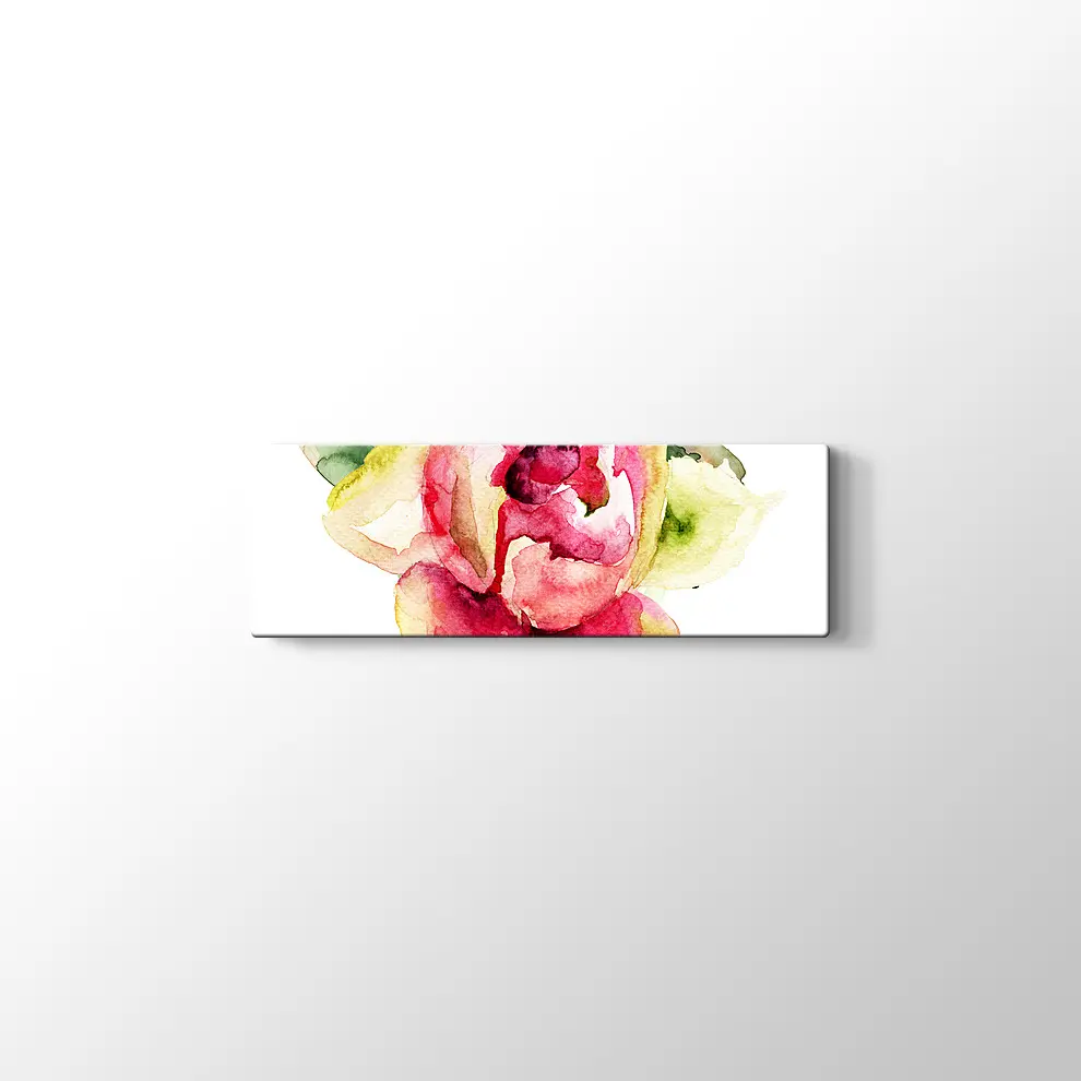 Suluboya Gül Kanvas Tablo