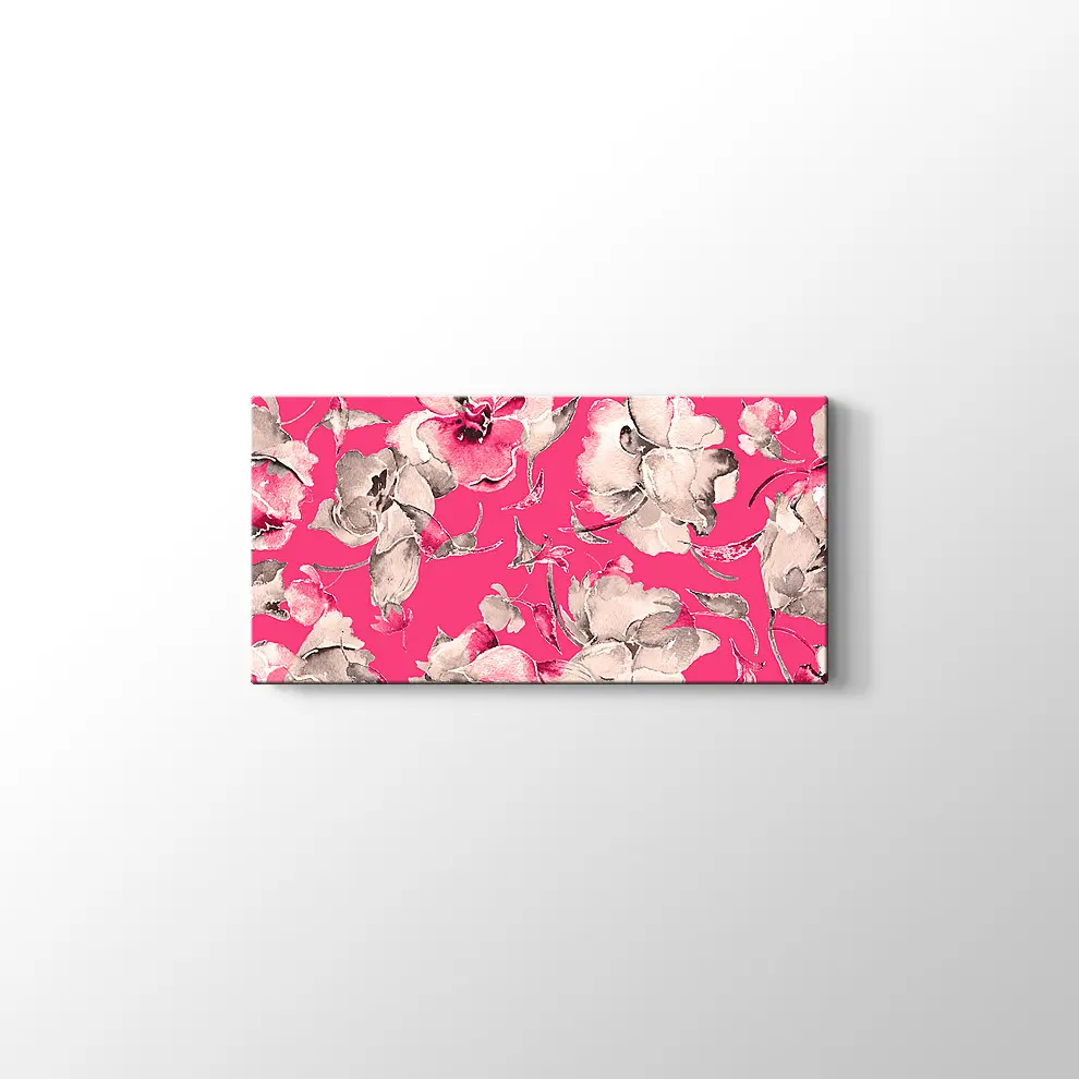 Suluboya Orkide Çiçekleri Kanvas Tablo