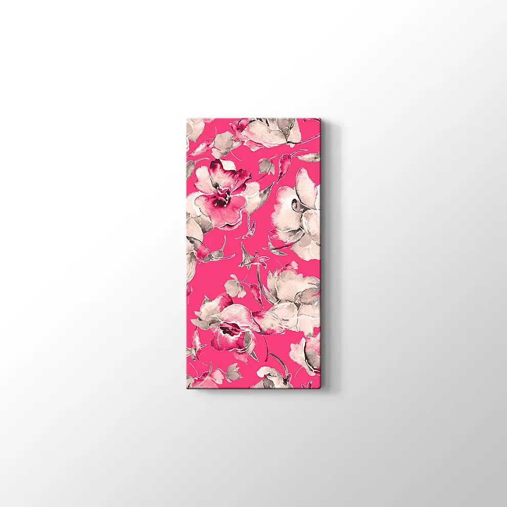 Suluboya Orkide Çiçekleri Kanvas Tablo