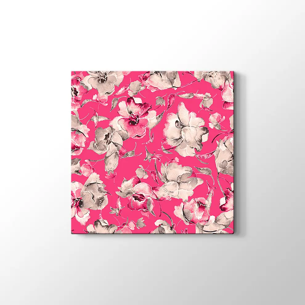 Suluboya Orkide Çiçekleri Kanvas Tablo