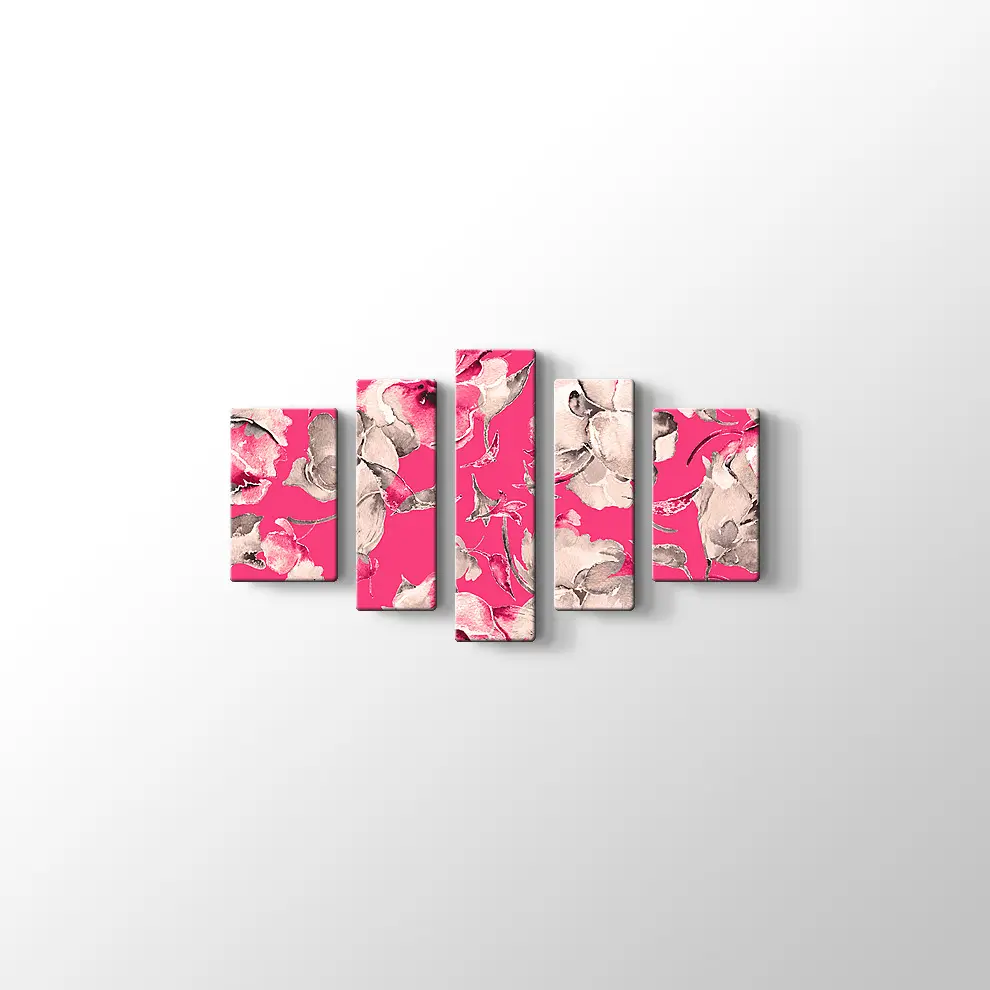 Suluboya Orkide Çiçekleri Kanvas Tablo