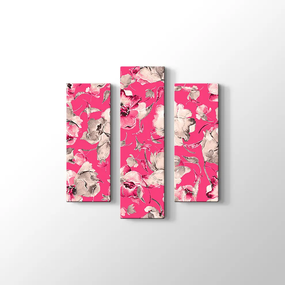 Suluboya Orkide Çiçekleri Kanvas Tablo