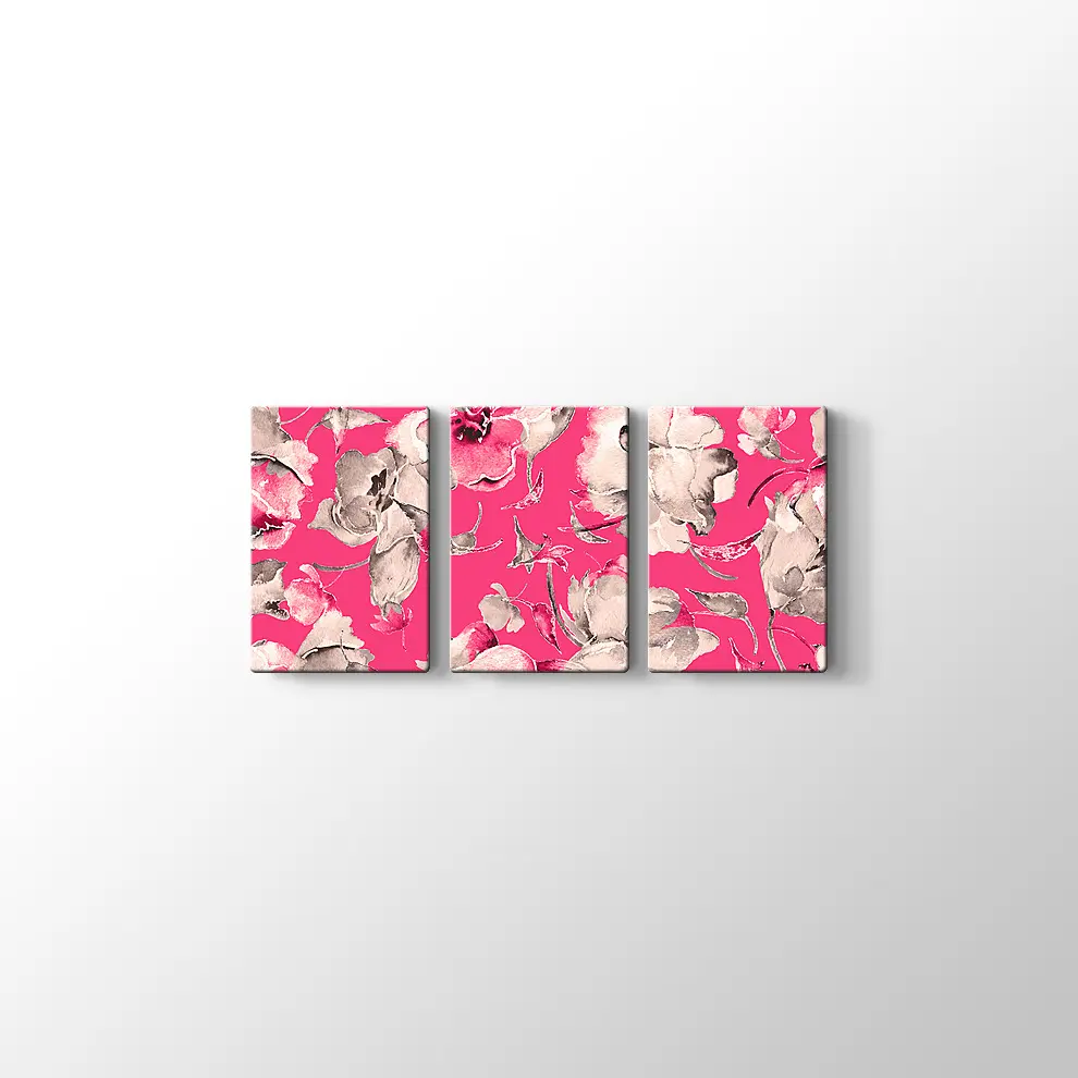 Suluboya Orkide Çiçekleri Kanvas Tablo