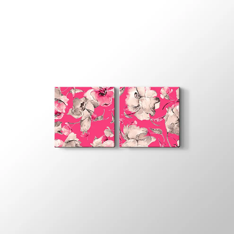 Suluboya Orkide Çiçekleri Kanvas Tablo