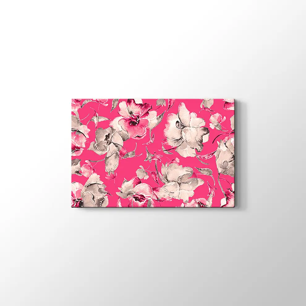 Suluboya Orkide Çiçekleri Kanvas Tablo