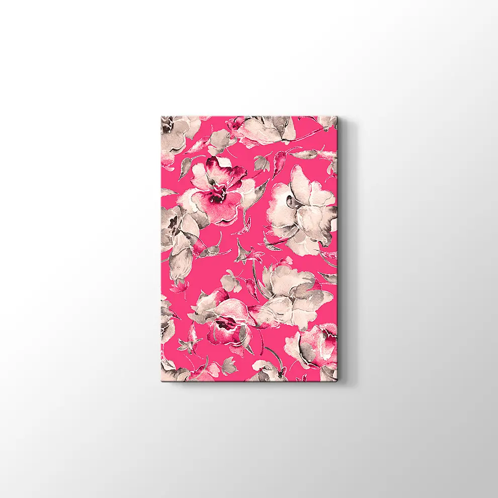 Suluboya Orkide Çiçekleri Kanvas Tablo