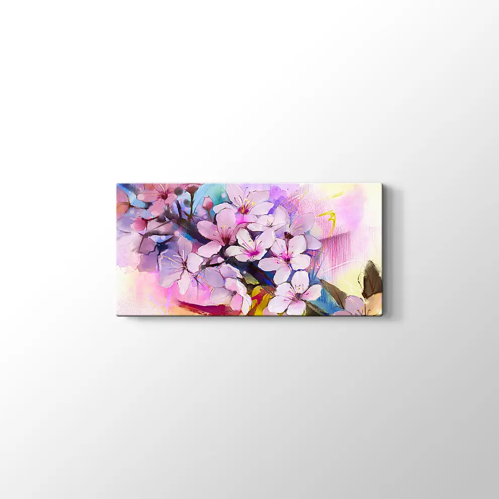 Kiraz Çiçekleri Kanvas Tablo