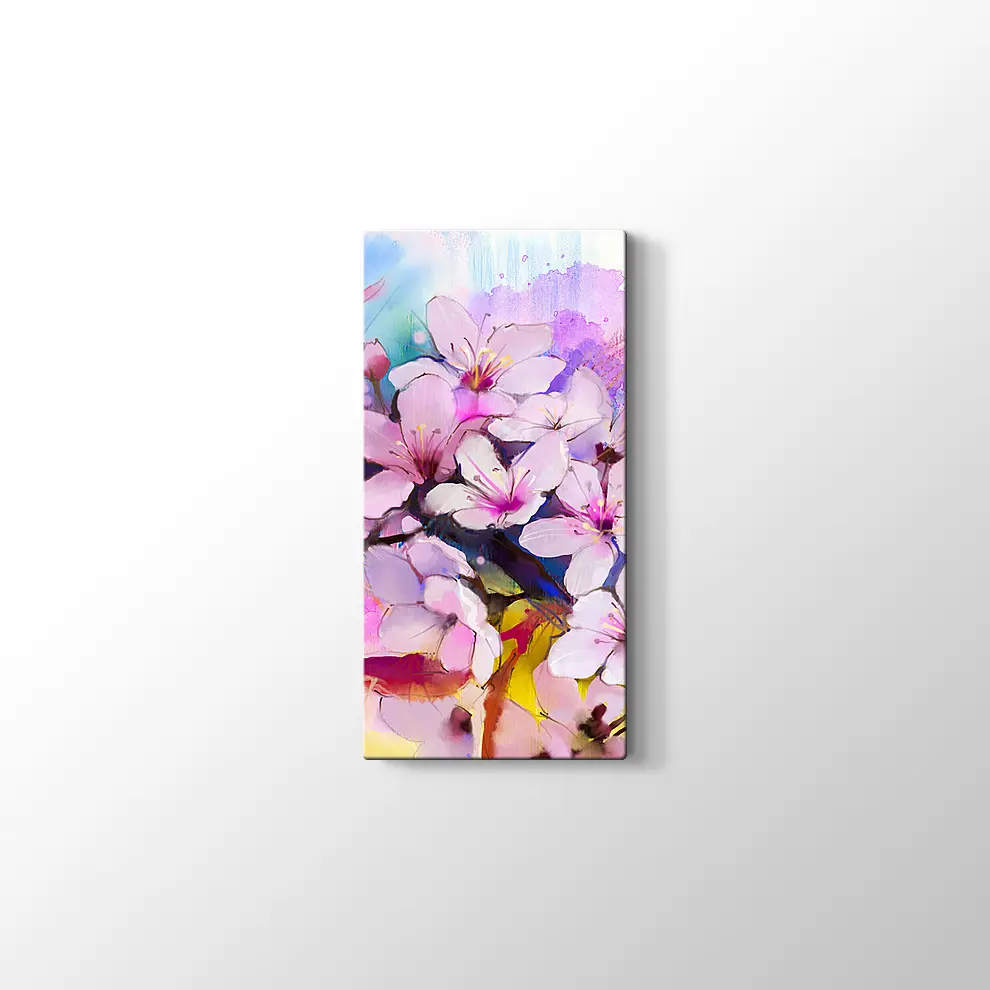 Kiraz Çiçekleri Kanvas Tablo