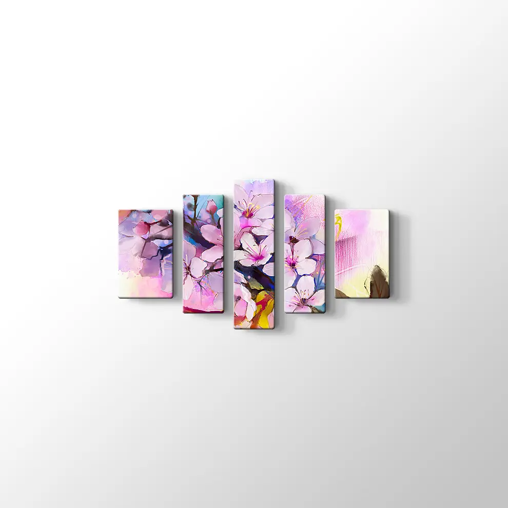 Kiraz Çiçekleri Kanvas Tablo