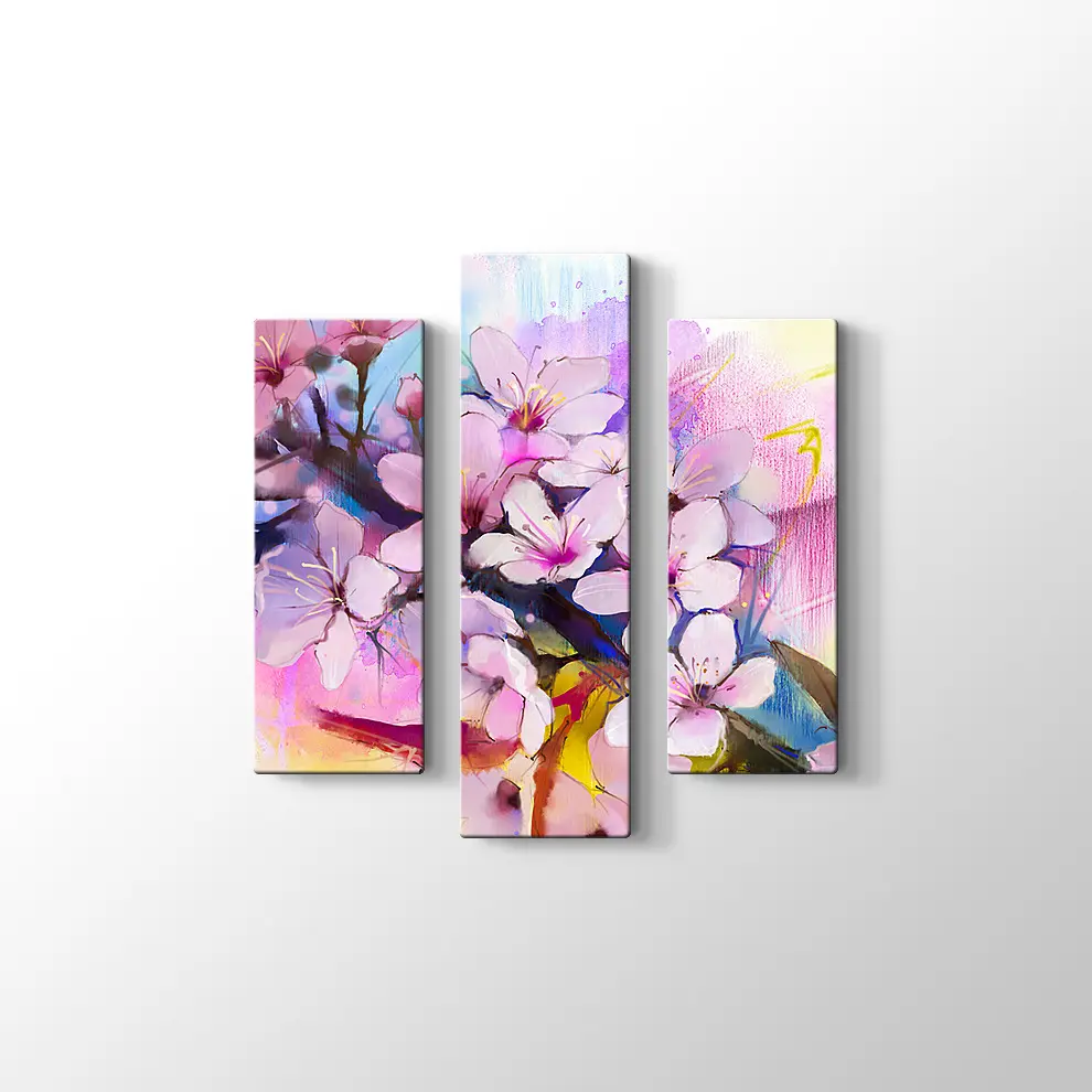 Kiraz Çiçekleri Kanvas Tablo