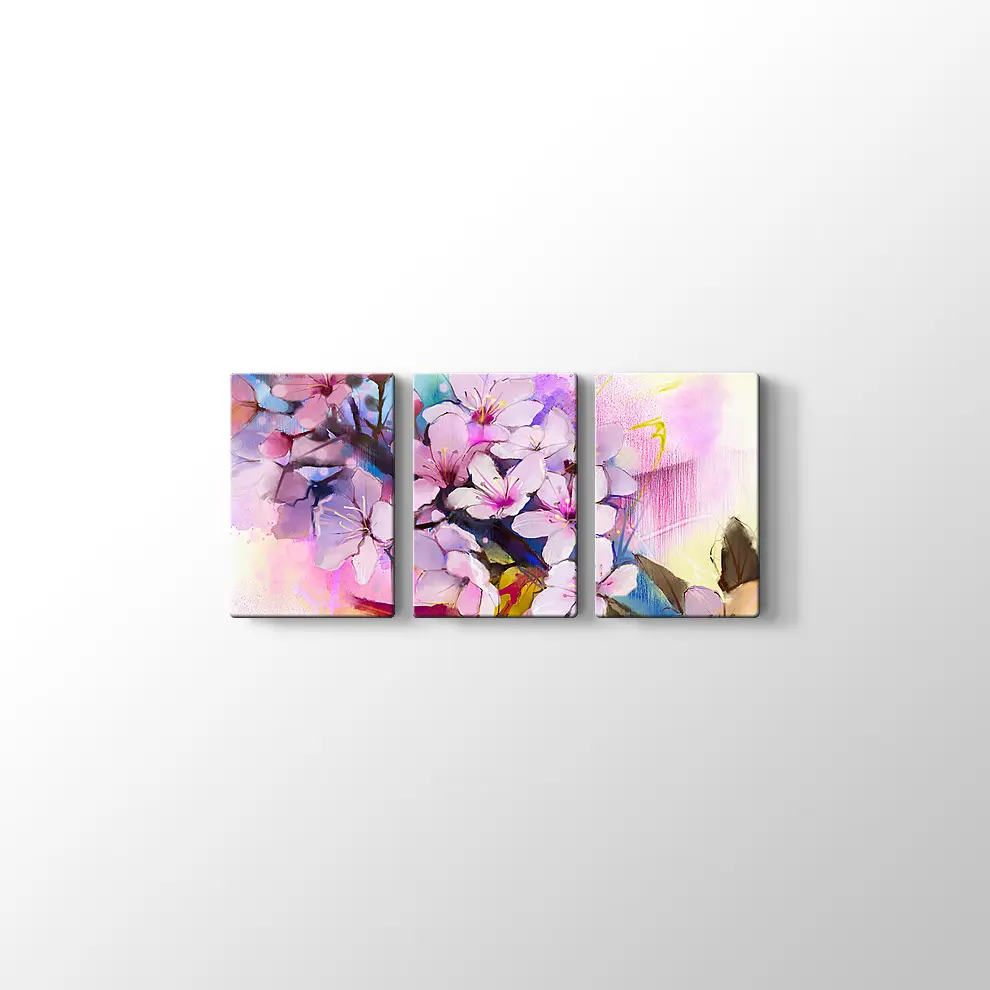 Kiraz Çiçekleri Kanvas Tablo