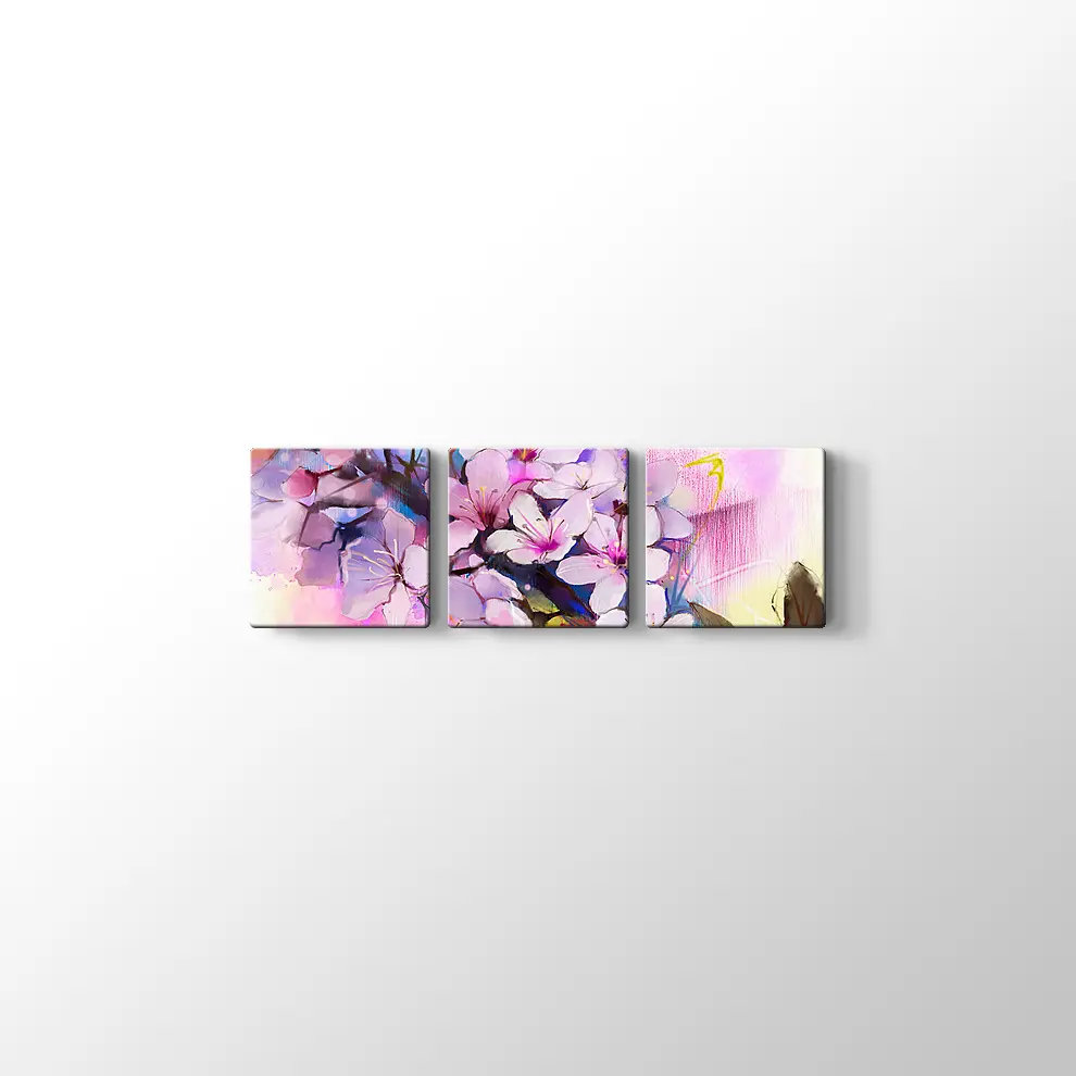 Kiraz Çiçekleri Kanvas Tablo