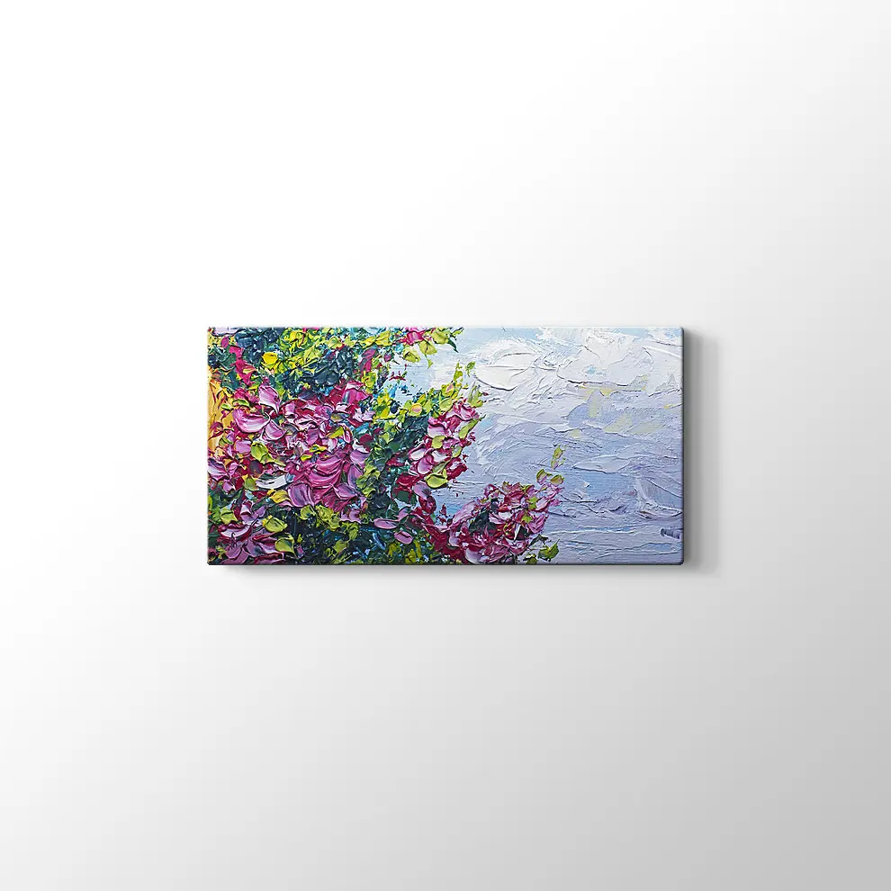 Çiçek Desenli Resim Kanvas Tablo