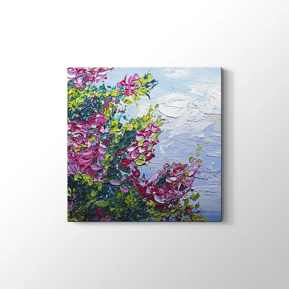 Çiçek Desenli Resim Kanvas Tablo