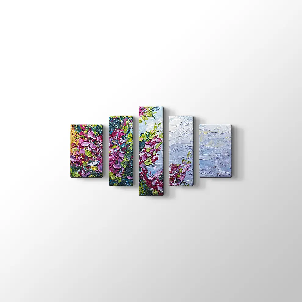 Çiçek Desenli Resim Kanvas Tablo