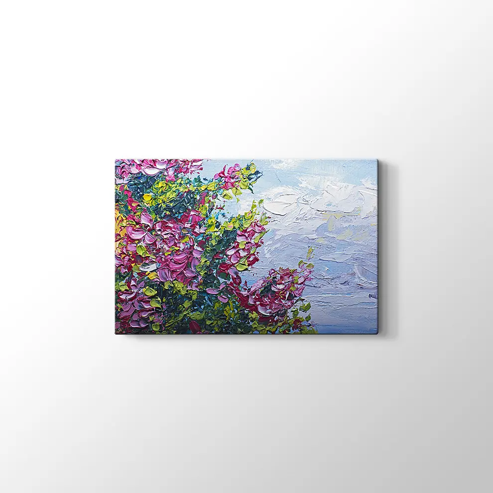 Çiçek Desenli Resim Kanvas Tablo