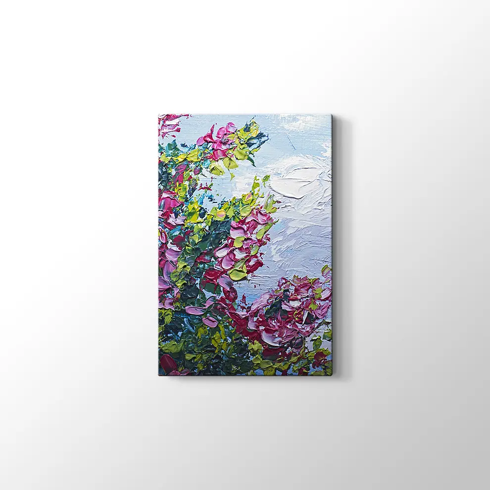 Çiçek Desenli Resim Kanvas Tablo