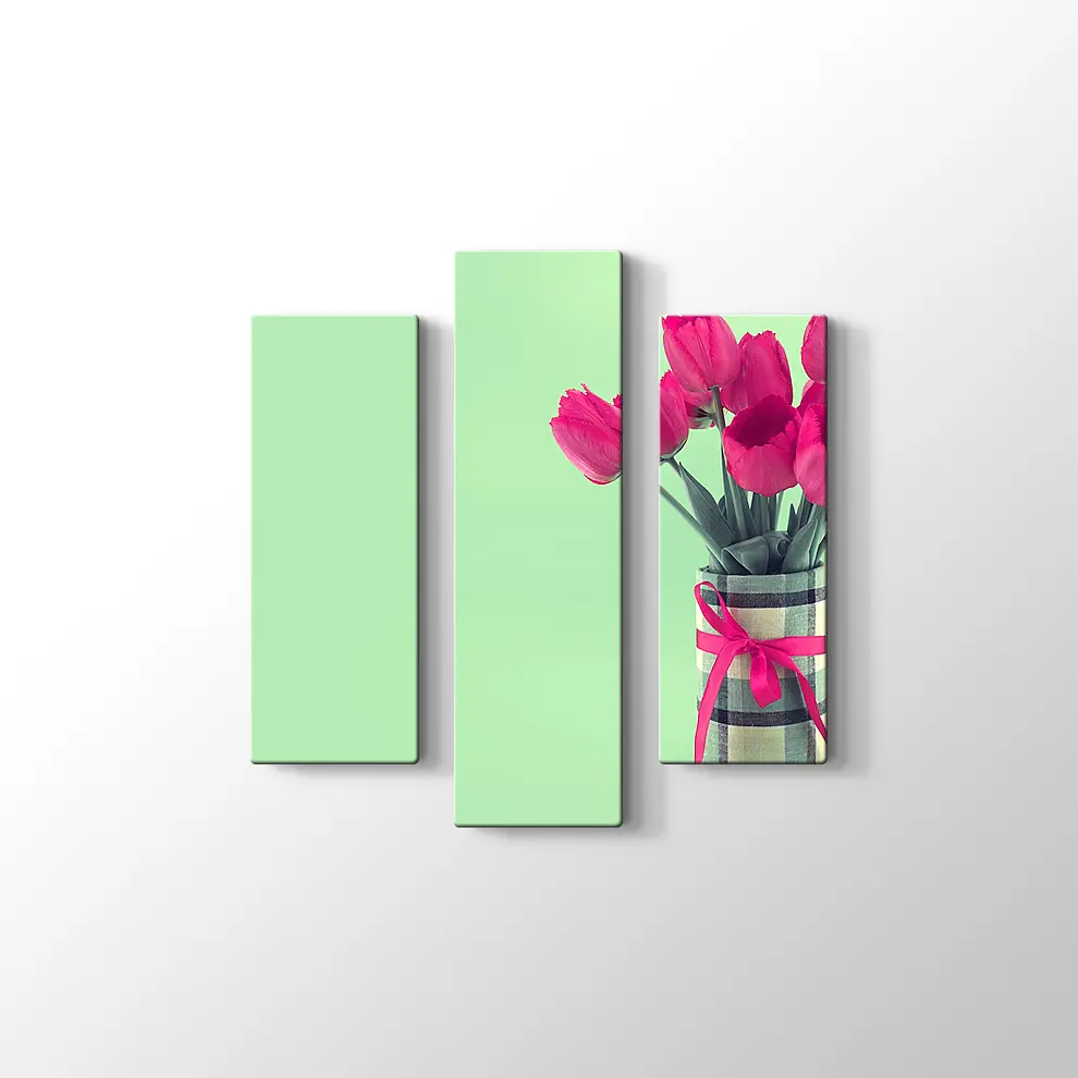 Vazoda Laleler Kanvas Tablo