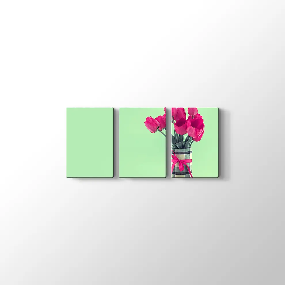 Vazoda Laleler Kanvas Tablo