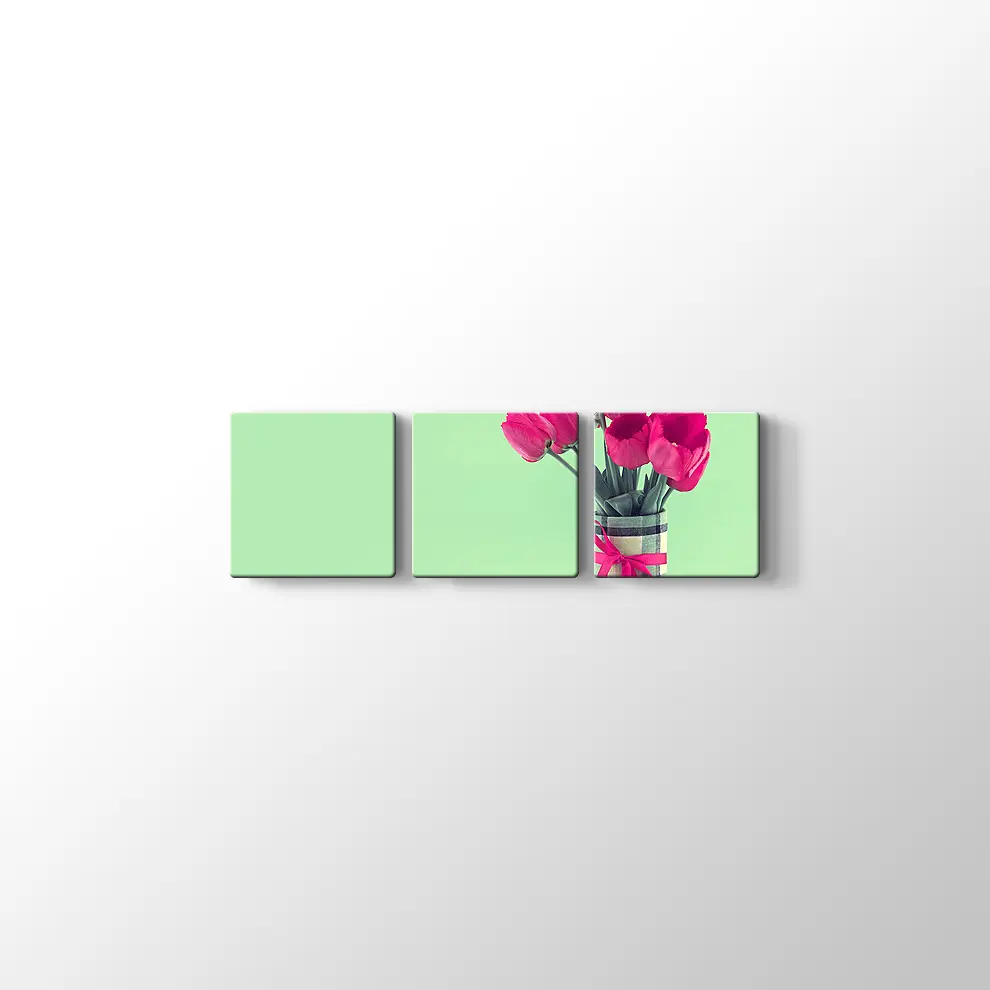 Vazoda Laleler Kanvas Tablo