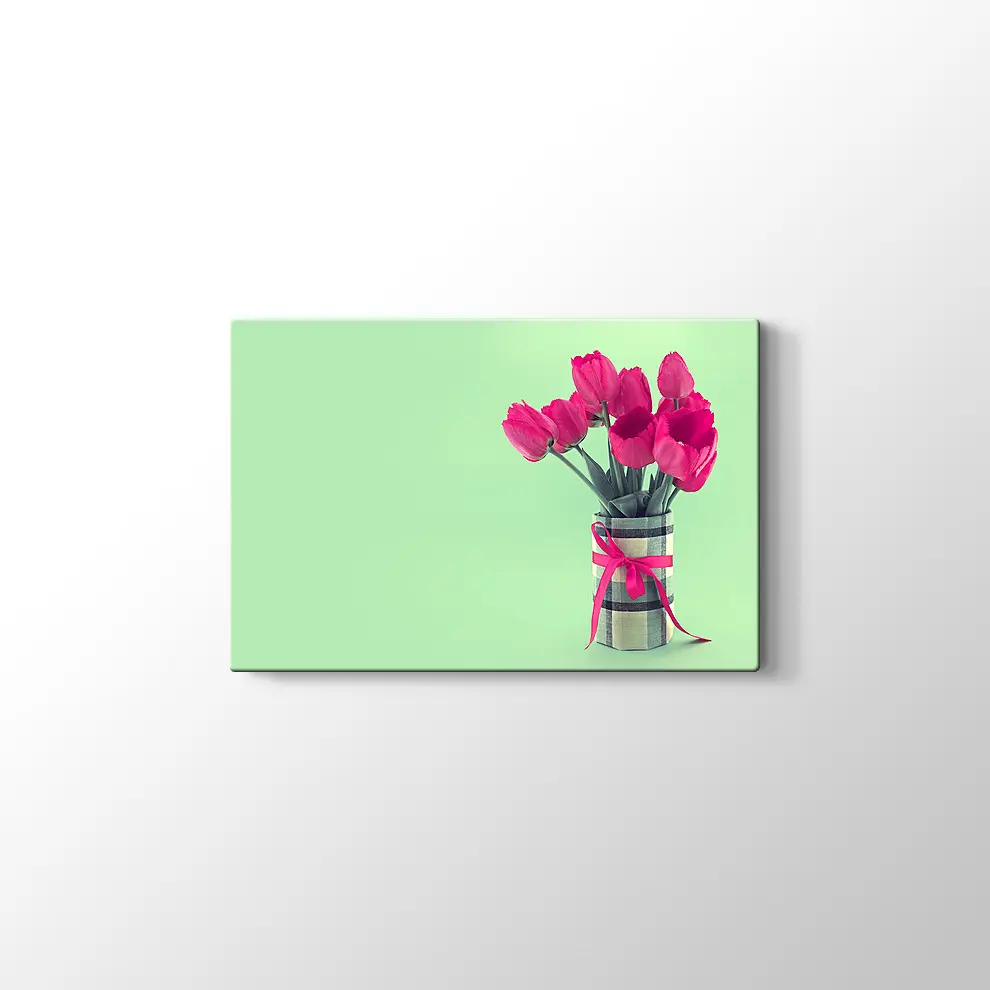 Vazoda Laleler Kanvas Tablo