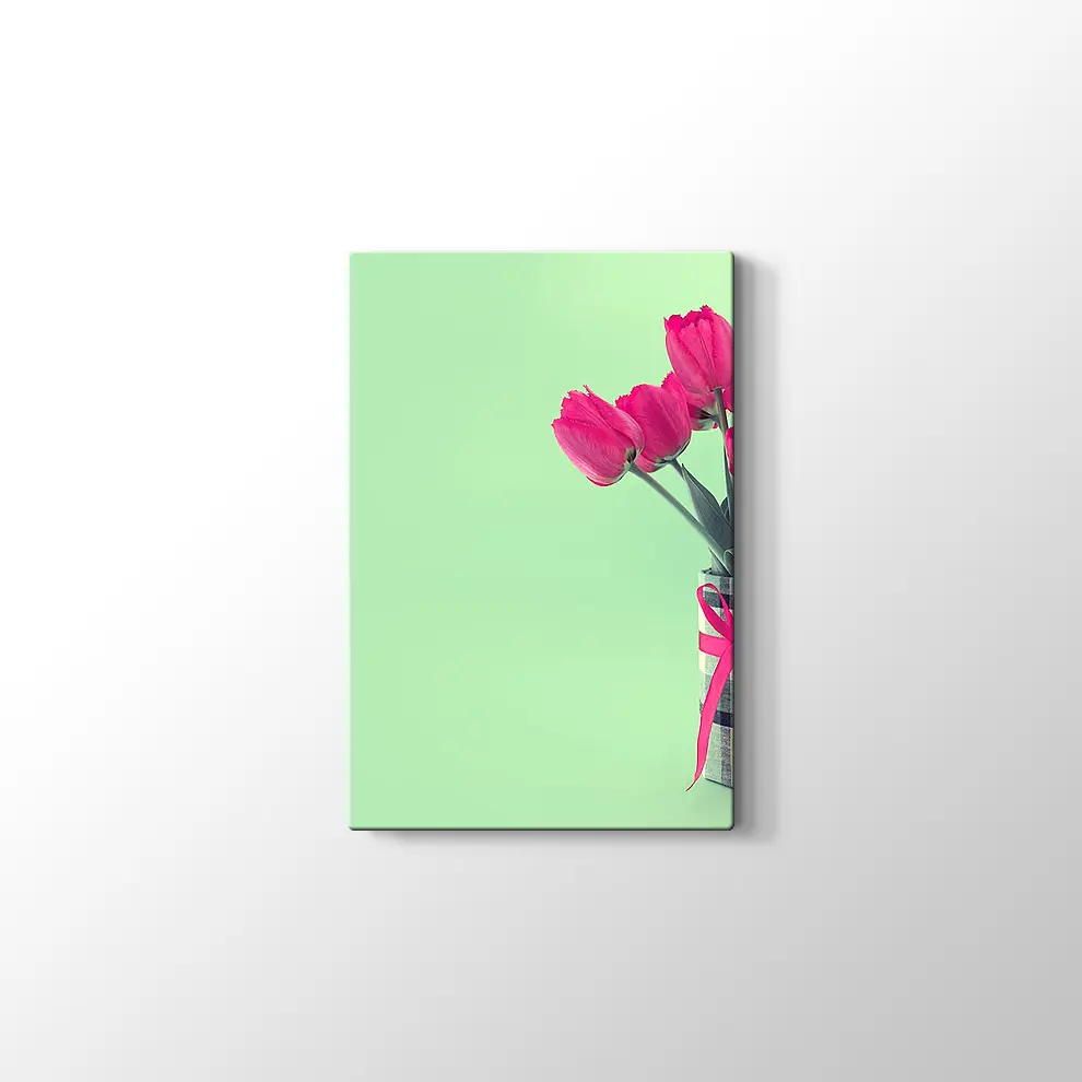 Vazoda Laleler Kanvas Tablo