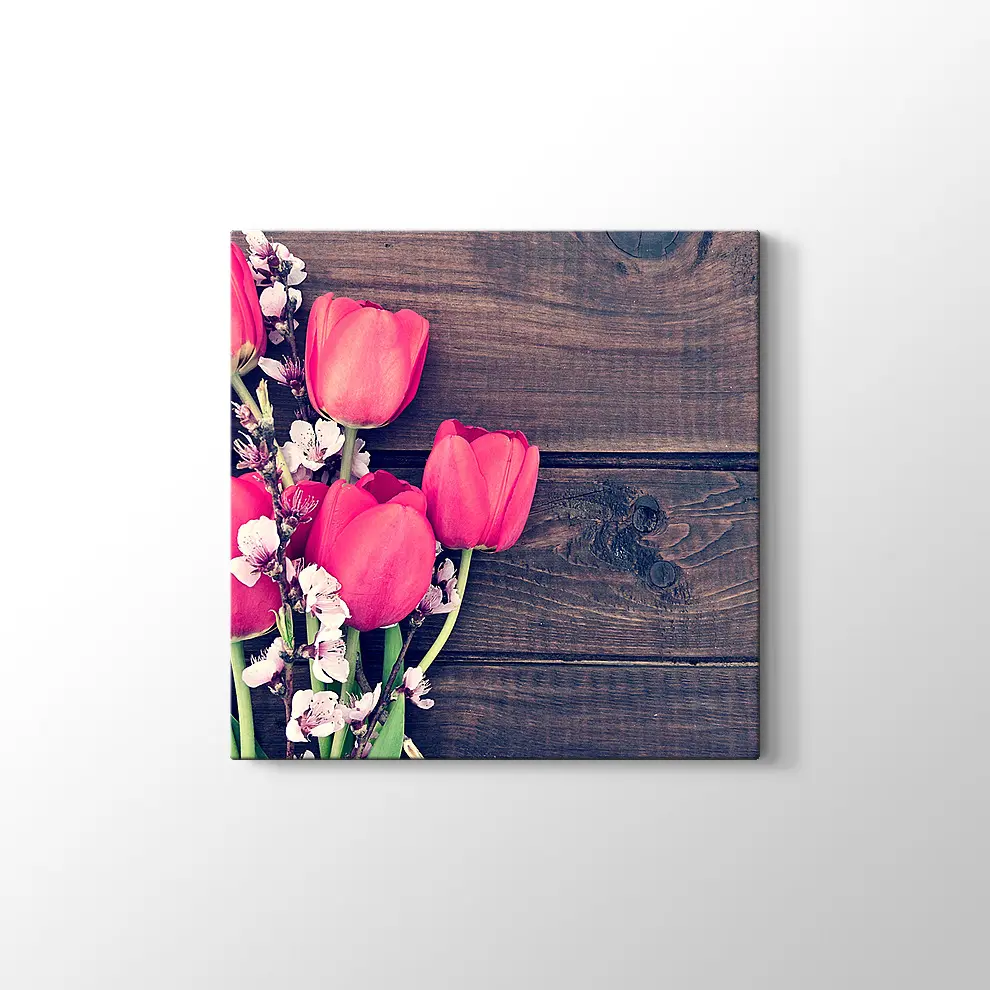 Lale Buketi Kanvas Tablo