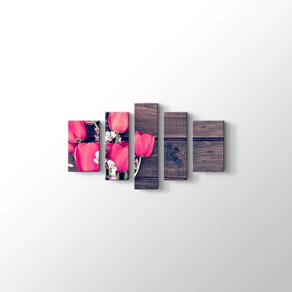 Lale Buketi Kanvas Tablo