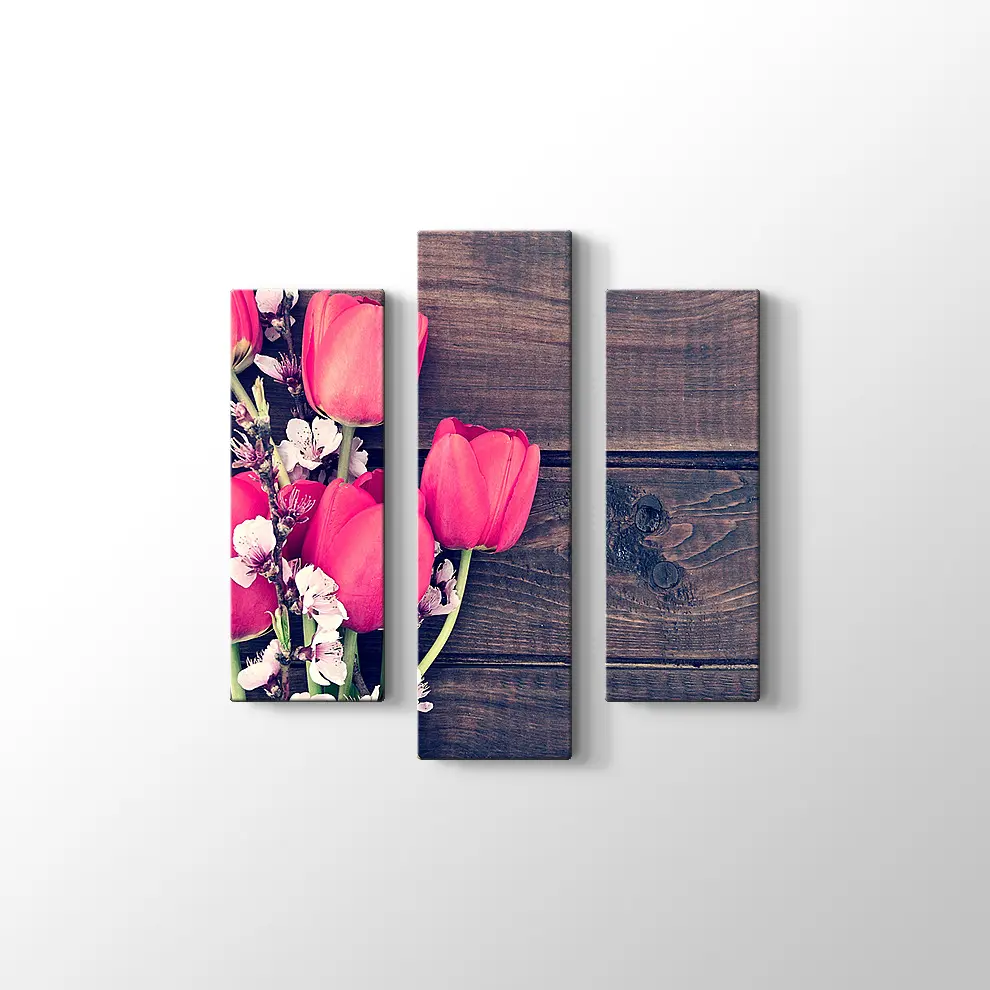 Lale Buketi Kanvas Tablo