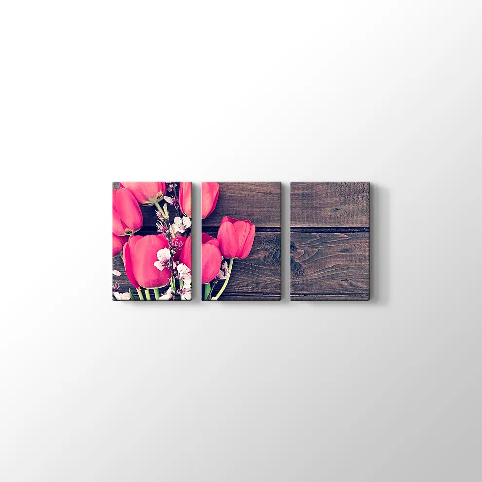 Lale Buketi Kanvas Tablo