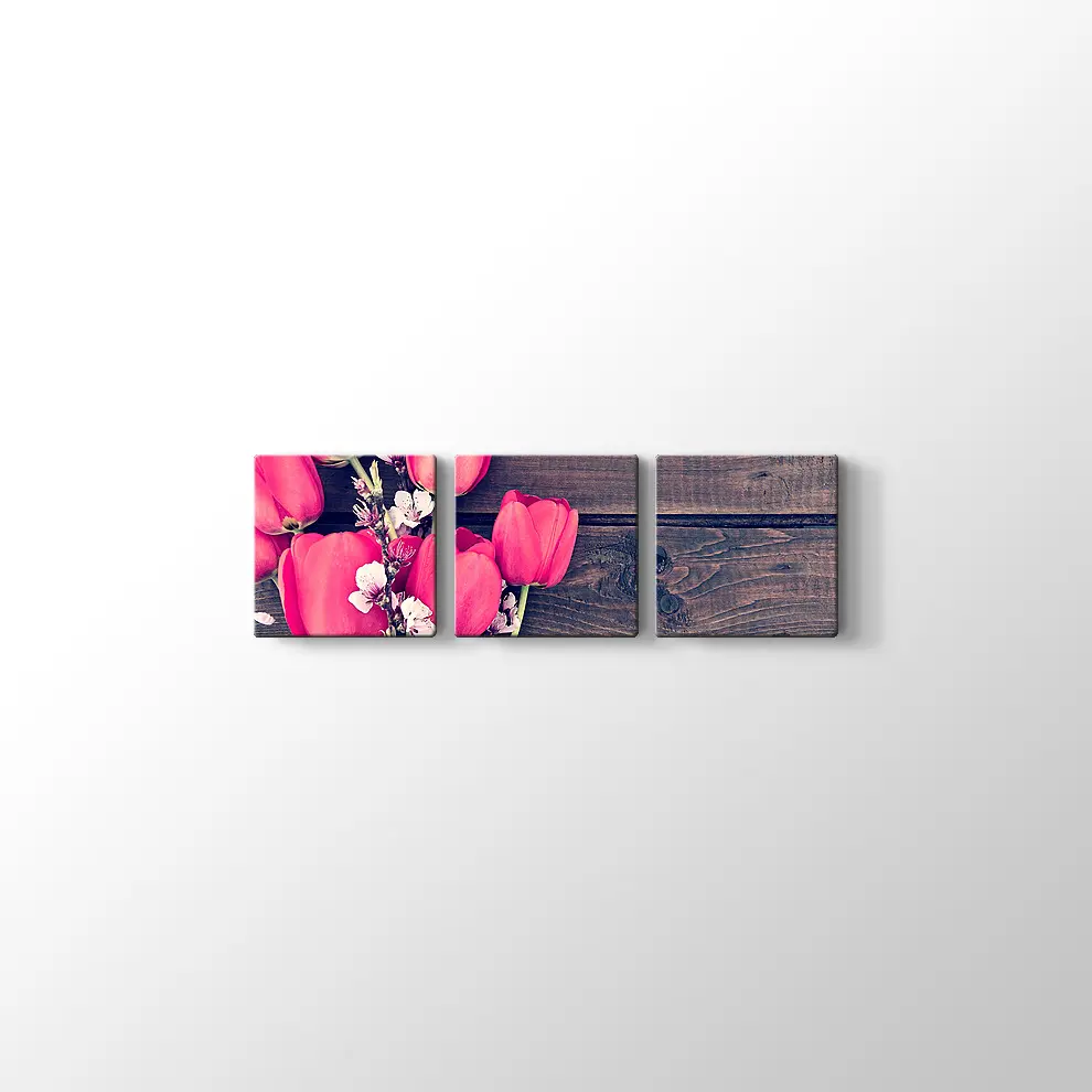 Lale Buketi Kanvas Tablo