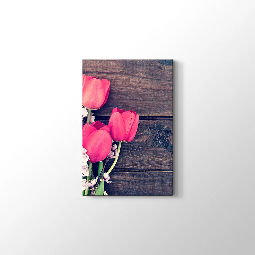 Lale Buketi Kanvas Tablo